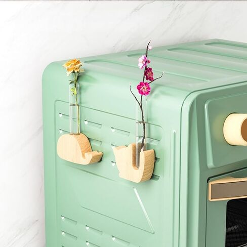 Magnetic Refrigerator Vase with Test Tube Design, Wall Mounted Plant Holder for Hydroponic Herbs & Flowers, Decorative Fridge Accessory for Kitchen Home in Saudi Arabia