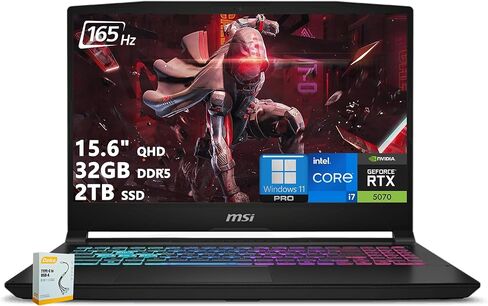 MSI KATANA 15 B13VEK-277US 15.6 "Gaming Intel Core I7 13620H NVIDIA GEFORCE RTX 4050 16GB DDR5 ، 1TB NVME SSD ، Type-C ، Win11 Home: Black B13Vek-277us in Kuwait