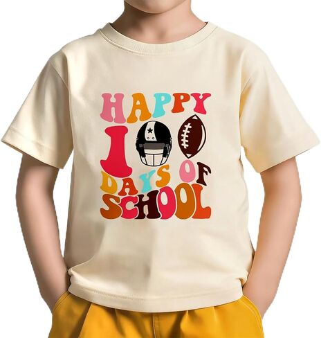 100 Days of School Shirt for Boys Girls Funny 100 Days of School Short Sleeve Graphic Tee Tops Kids 3T-7T in Saudi Arabia