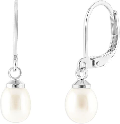 Milla Freshwater Pearl Earrings for Women - Leverback Pearl Drop Earrings in Saudi Arabia