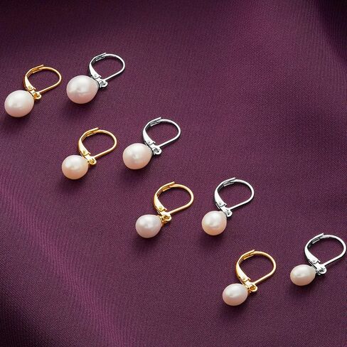 Milla Freshwater Pearl Earrings for Women - Leverback Pearl Drop Earrings in Saudi Arabia