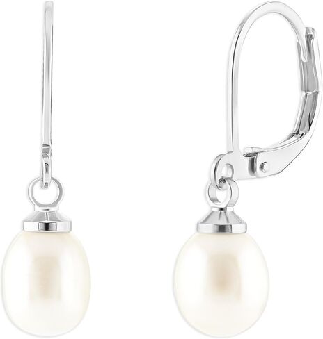 Milla Freshwater Pearl Earrings for Women - Leverback Pearl Drop Earrings in Saudi Arabia