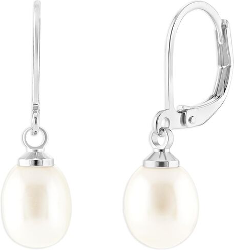 Milla Freshwater Pearl Earrings for Women - Leverback Pearl Drop Earrings in Saudi Arabia