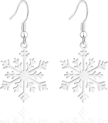 XGALBLA أقراط عيد الميلاد أقراط متدلية لطيفة على شكل ندفة الثلج للنساء، أقراط عيد الميلاد من الفولاذ المقاوم للصدأ أقراط رجل الثلج هدايا مجوهرات in Kuwait