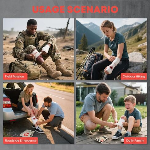 4 قطع من الشاش المضغوط المعقم المطوي على شكل حرف Z، مقاس 4.5 بوصة × 4.1 بوصة - وسادة شاش طبية قطن 100% لتضميد الجروح في حالات الطوارئ، وإيقاف النزيف، ومجموعة الصدمات، وإعادة تعبئة مجموعة الإسعافات الأولية (4 قطع) in Kuwait