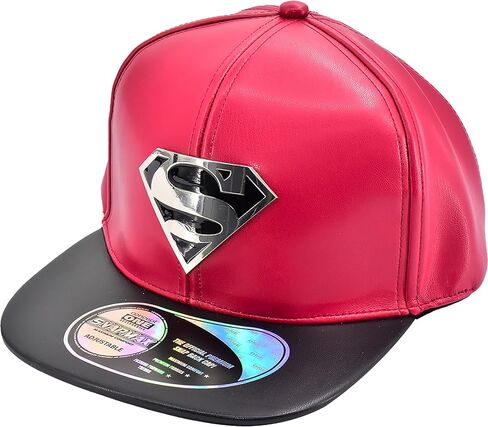DC Comics Superman Snapback Hat ، قبعة بيسبول للبالغين مع حافة مسطحة ، بحرية ، مقاس واحد in Saudi Arabia