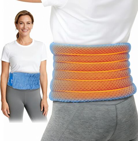 NEWGO Microwavable Heating Pad for Back Pain Relief, Moist Heat Therapy Back Wrap for Waist, Lower Lumbar, Stomach and Shoulder, Warm Compress Pack for Muscle Spasms Sore, Slipped Discs in Saudi Arabia