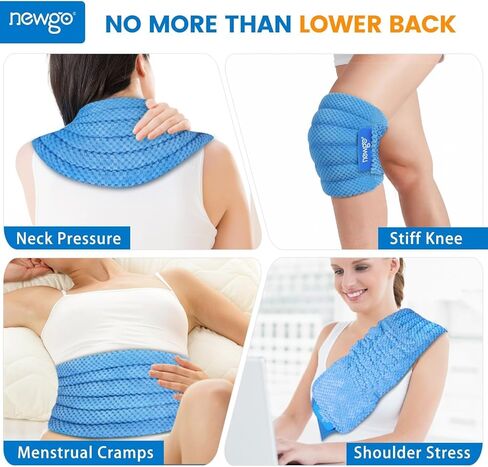NEWGO Microwavable Heating Pad for Back Pain Relief, Moist Heat Therapy Back Wrap for Waist, Lower Lumbar, Stomach and Shoulder, Warm Compress Pack for Muscle Spasms Sore, Slipped Discs in Saudi Arabia
