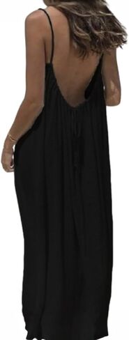Womens Summer Casual Sleeveless Backless Cami Dress for Beach 2025 Vacation in Saudi Arabia