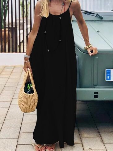 Womens Summer Casual Sleeveless Backless Cami Dress for Beach 2025 Vacation in Saudi Arabia