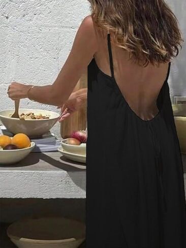 Womens Summer Casual Sleeveless Backless Cami Dress for Beach 2025 Vacation in Saudi Arabia