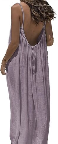 Womens Summer Casual Sleeveless Backless Cami Dress for Beach 2025 Vacation in Saudi Arabia
