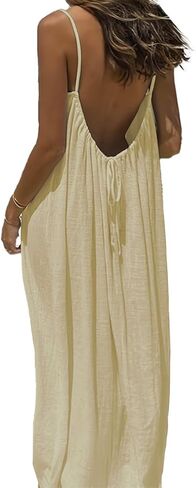 Womens Summer Casual Sleeveless Backless Cami Dress for Beach 2025 Vacation in Saudi Arabia