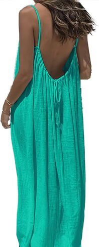 Womens Summer Casual Sleeveless Backless Cami Dress for Beach 2025 Vacation in Saudi Arabia