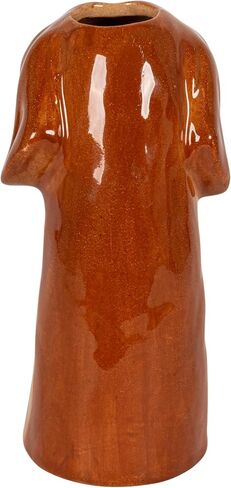 Creative Co-Op 4-Piece Hand-Painted Stoneware Dog Head Vase, Multicolor in Saudi Arabia
