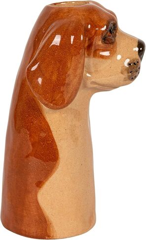 Creative Co-Op 4-Piece Hand-Painted Stoneware Dog Head Vase, Multicolor in Saudi Arabia