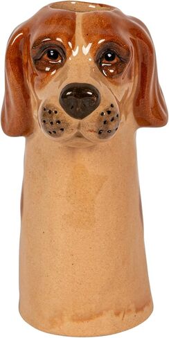 Creative Co-Op 4-Piece Hand-Painted Stoneware Dog Head Vase, Multicolor in Saudi Arabia