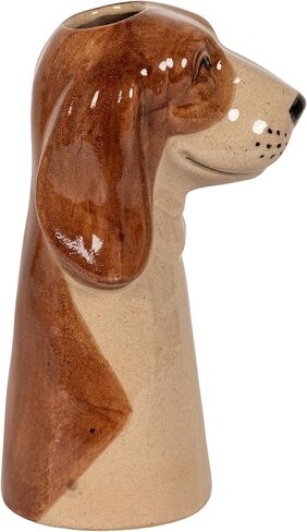 Creative Co-Op 4-Piece Hand-Painted Stoneware Dog Head Vase, Multicolor in Saudi Arabia