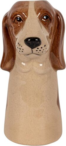 Creative Co-Op 4-Piece Hand-Painted Stoneware Dog Head Vase, Multicolor in Saudi Arabia