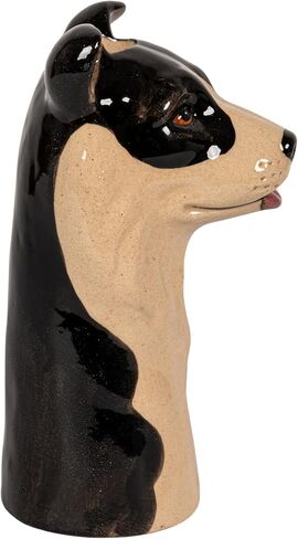 Creative Co-Op 4-Piece Hand-Painted Stoneware Dog Head Vase, Multicolor in Saudi Arabia
