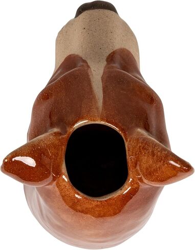 Creative Co-Op 4-Piece Hand-Painted Stoneware Dog Head Vase, Multicolor in Saudi Arabia