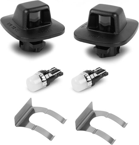 LED لوحة رخصة LED TAG LAMP ASSEMBLY Chrome Silver Housing with Clip Retainer for 1988-1999 Chevy C1500 K1500 Silverado Sierra Tahoe Yukon Blazer S10 ، 6000K White ، Pack of 2 2 in Kuwait