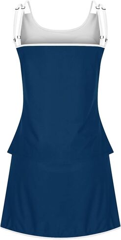 Modest Swimsuits for Women Tummy Control Bathing Suit Ruched Sexy Two Piece Swimwear Tank Top with Skirts in Saudi Arabia