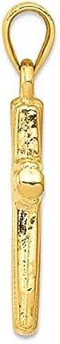 Jewelry Affairs 14k Yellow and White Gold Cross Unisex Pendant in Saudi Arabia