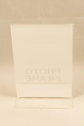 pbf 4x6 Acrylic Sign Holder | 4 x 6 Vertical Stand Up Slanted Sign Holder | Acrylic Stands for Display | Clear Picture Frame, Menu Table Top Stand, Plastic Flyer Holder (1-Pack) in Saudi Arabia