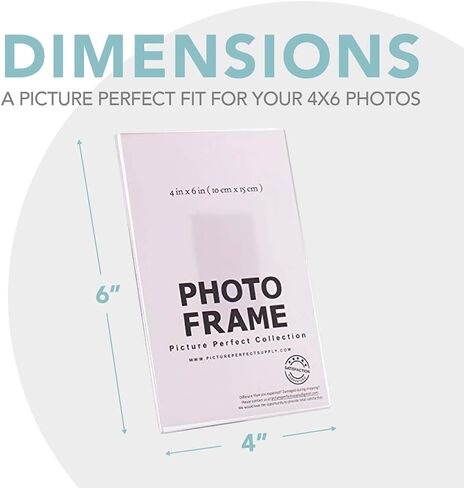 pbf 4x6 Acrylic Sign Holder | 4 x 6 Vertical Stand Up Slanted Sign Holder | Acrylic Stands for Display | Clear Picture Frame, Menu Table Top Stand, Plastic Flyer Holder (1-Pack) in Saudi Arabia