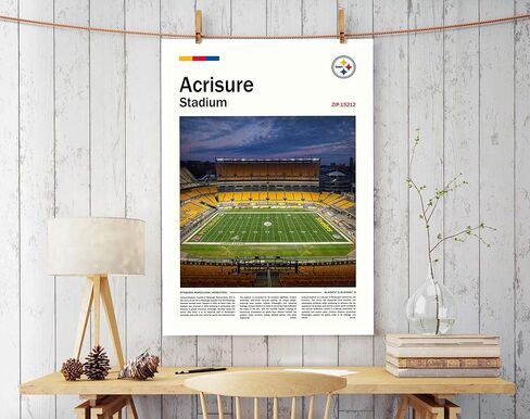 (غير مؤطرة 11 بوصة × 17 بوصة) طباعة قماش AcrisureStadium - لوحة فنية جدارية من Pittsburgh Home Field لمحبي ستيلرز، ملصق رياضي لغرفة الألعاب أو ديكور كهف الرجل in Kuwait