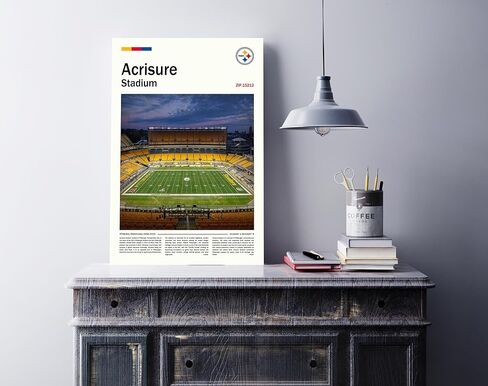 (غير مؤطرة 11 بوصة × 17 بوصة) طباعة قماش AcrisureStadium - لوحة فنية جدارية من Pittsburgh Home Field لمحبي ستيلرز، ملصق رياضي لغرفة الألعاب أو ديكور كهف الرجل in Kuwait
