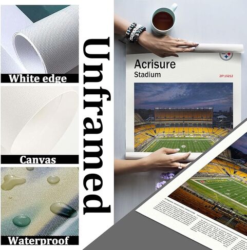 (غير مؤطرة 11 بوصة × 17 بوصة) طباعة قماش AcrisureStadium - لوحة فنية جدارية من Pittsburgh Home Field لمحبي ستيلرز، ملصق رياضي لغرفة الألعاب أو ديكور كهف الرجل in Kuwait