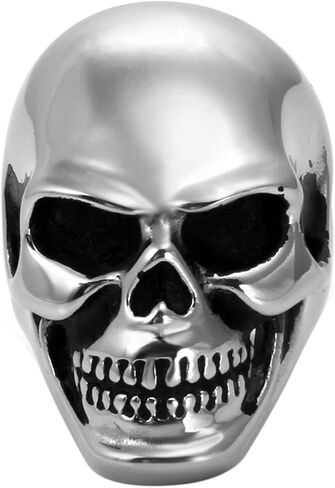 OIDEA Retro Gothic Skull Ring for Men Women - Stainless Steel Ring Band Biker Halloween Cocktail party Jewelry Gift with Gift Bag in Saudi Arabia