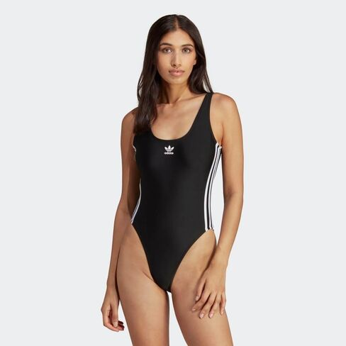 adidas Adicolor 3-Stripes Swimsuit Black/White in Saudi Arabia