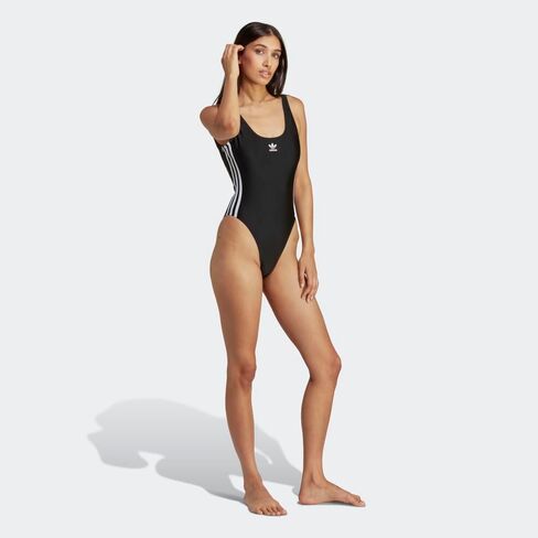 adidas Adicolor 3-Stripes Swimsuit Black/White in Saudi Arabia