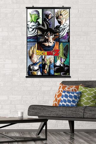 Dragon Ball Z - Grid Wall Poster, 34L" x 22.4W", Poster & Clip Bundle in Saudi Arabia