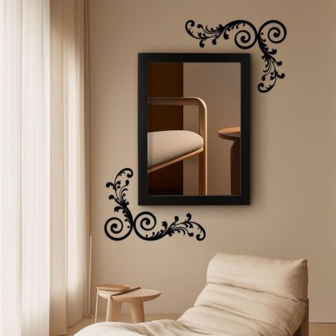 ORNAROVI 4 Pcs Metal Scroll Wall Art Black Wrought Iron Wall Medallion Decor Horizontal Metal Scroll Art Hanging Decoration for Above Door Front Porch Hallway Entryway Living Room (13.8×5.5 Inch) in Saudi Arabia