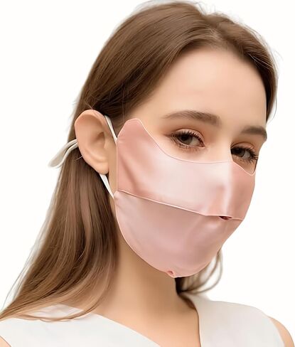 Mulberry Silk Sun Protection Mask - UPF 50+ Lightweight Facial Shield for Outdoor Use in Kuwait