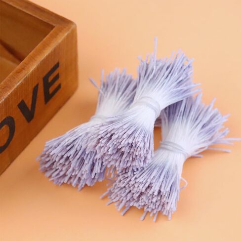 Sorrento Crafts 400PCS Ivory Long Flower Stamen Double Heads 1mm Artificial Stamens for DIY Scrapbooking Pistil Cake Craft Wedding Home Decoration in Saudi Arabia