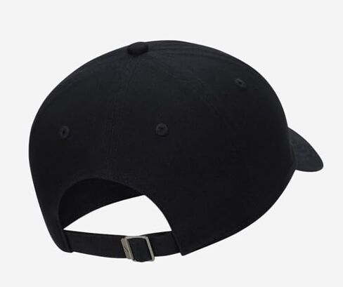 قبعة Nike Club Swoosh/مع حزام قابل للتعديل - للجنسين (الولايات المتحدة، ألفا، صغير، متوسط، H86 أسود/أسود) in Saudi Arabia