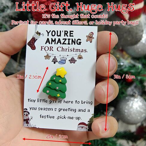 Dykofy Christmas Pocket Hugs Gifts Bulk for Xmas Coworker Staff Employee Holiday Appreciation Gifts - Mini Christmas Resin Pocket Hug with Heartwarming Cards Emotional Support Decorations (10pcs) in Saudi Arabia