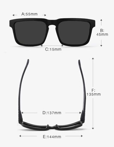 HAZON Rubber Coated Goggles For Men | Polarized Sunglasses | Uv Protected Driving, Riding, Stylish, Anti Glare Glasses (Cp-Olv-55) (Black) in Saudi Arabia