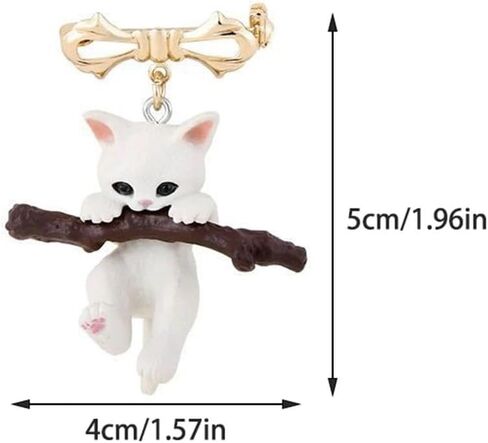 1Pc Cute Three-dimensional Cat Brooch, Unique, Creative And Fashionable Men's And Women's Brooch Pendant in Saudi Arabia