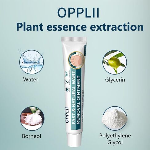 opplii 17% Salicylic Acid Wart Remover Ointment, Fast-Acting Natural Formula for Common, Plantar & Flat Warts Removal in Saudi Arabia
