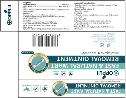 opplii 17% Salicylic Acid Wart Remover Ointment, Fast-Acting Natural Formula for Common, Plantar & Flat Warts Removal in Saudi Arabia