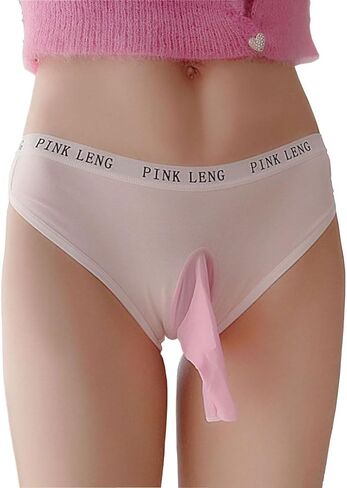 FASXIR Sexy Low-waisted Panties Bikini Back Crotch Opening Thong Breathable Seamless Pouch Briefs Underwear for Women Men in Saudi Arabia