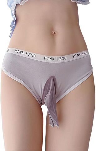 FASXIR Sexy Low-waisted Panties Bikini Back Crotch Opening Thong Breathable Seamless Pouch Briefs Underwear for Women Men in Saudi Arabia