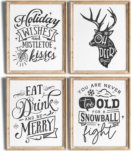 DREAM BIG PRINTABLES Winter Wonderland Festive Town Square Art Print - 11x14 | Christmas Wall Art for Living Room | Festive Decor for Holiday Home | Vintage Wall Pictures for Bedroom in Saudi Arabia