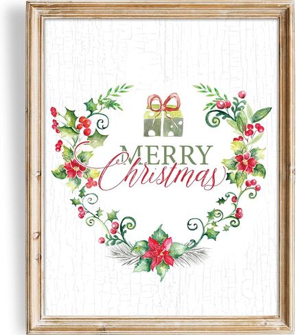 DREAM BIG PRINTABLES Winter Wonderland Festive Town Square Art Print - 11x14 | Christmas Wall Art for Living Room | Festive Decor for Holiday Home | Vintage Wall Pictures for Bedroom in Saudi Arabia